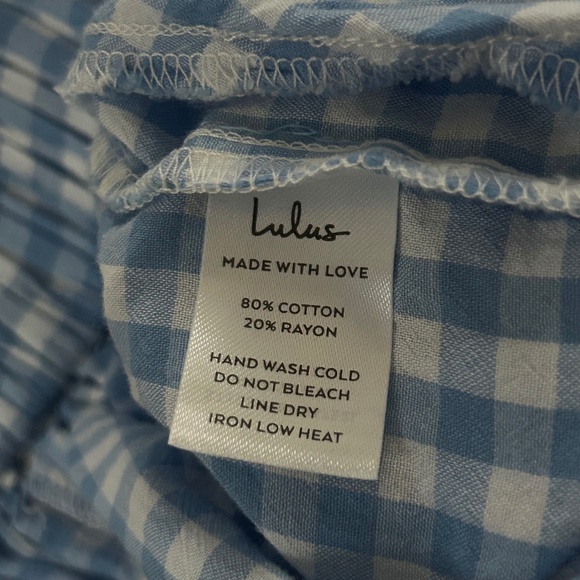 Lulus Delphine Blue & White Gingham Wide Leg Pants - Picture 15 of 16